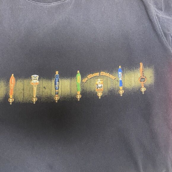 Newport Blue Heavy Cotton Dark Blue XL Shirt Beer Taps Stripe Adult Humor - Picture 5 of 9